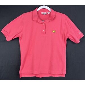 Vintage 90s Masters Collection Womens S Coral Pima Cotton Golf Polo Augusta Logo